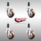 Service Caster 3 Inch 316SS Maroon Polyurethane Swivel 1-1/8 Inch Expanding Stem Caster Set SCC SCC-SS316EX20S314-PPUB-MRN-118-4 - alternate 3